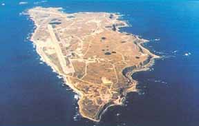 An aerial view of Shemya Island, launching site for U.S. intelligence operations against Kamchatka.